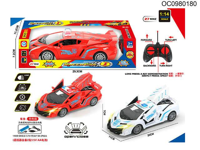 6CH 27hz rc car with light(included car battery)