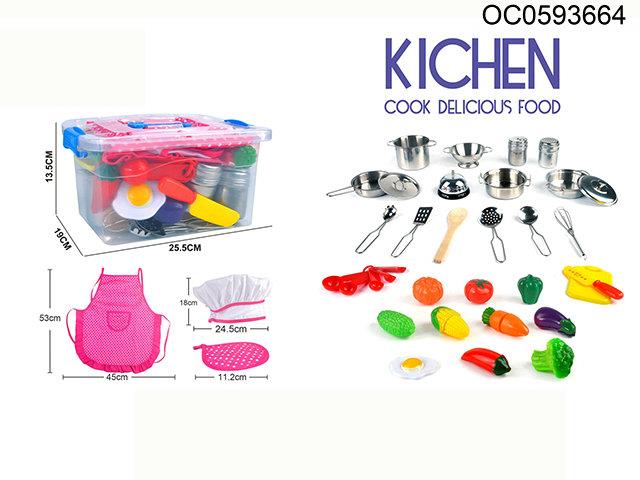 Stainless kitchen set