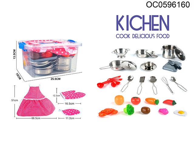 Stainless kitchen set
