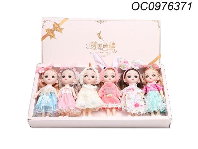 6 Inches Girl Dolls, 6 PCS/Box