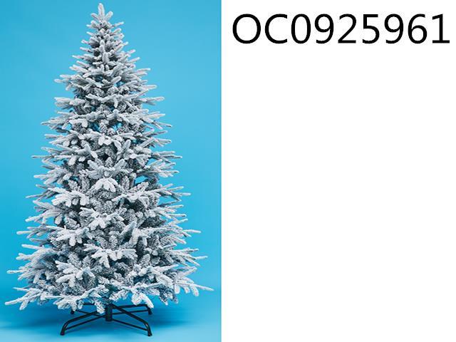 210cm Mixed Flocked snowflake Christmas tree(Four corner frame base)