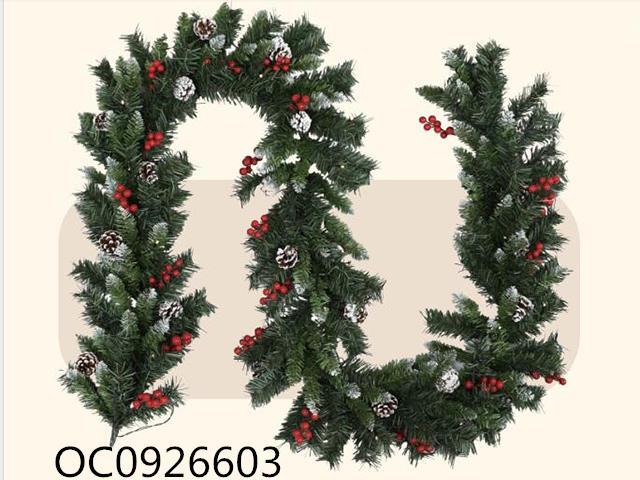 270cm Green wreath without lights