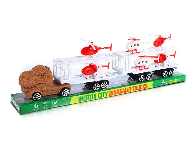 Friction trailer with 6pcs plane