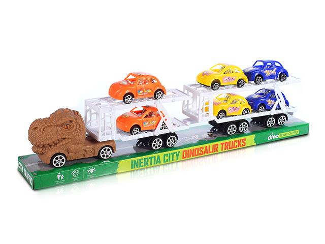 Friction trailer with 6pcs beetle car