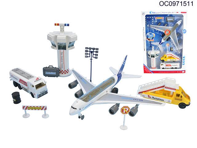 Friction airport set with light/sound