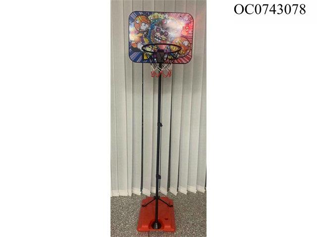 Automatic scoring retractable basketball stand
