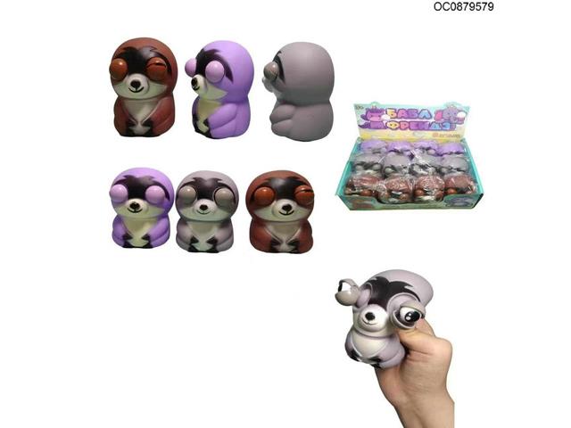 Squeezable Stress Relief Squint-eyed sloth(12pcs/box)