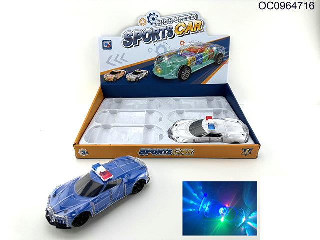 B/O gear car with light/sound-6pcs/box