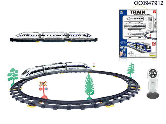 Infrared bidirectional control rail high-speed train with light/sound 30pcs