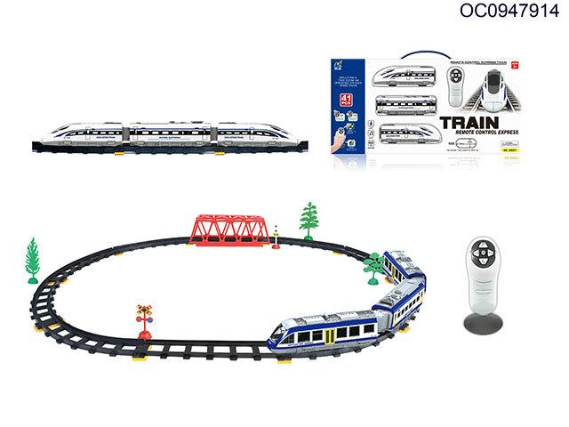 Infrared bidirectional control rail high-speed train with light/sound 41pcs