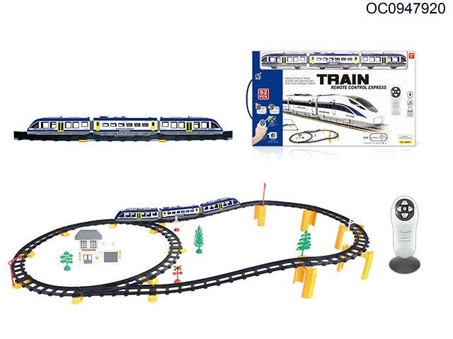 Infrared bidirectional control rail high-speed train with light/sound 52pcs