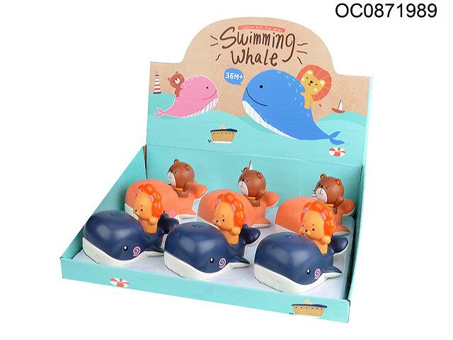 W/U Swimming whale 6pcs/box(2 assorted)