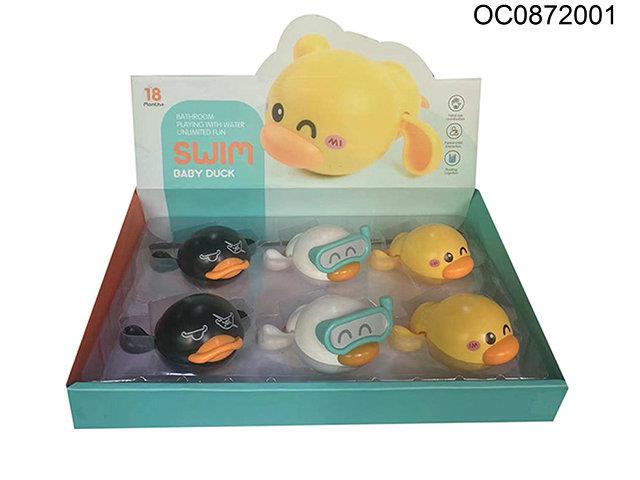 W/U Swimming duck 6pcs/box(3 assorted)
