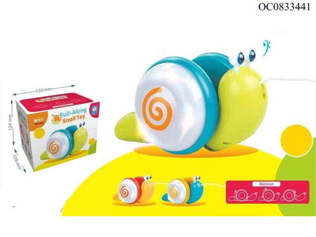 Pull line snail with light/music