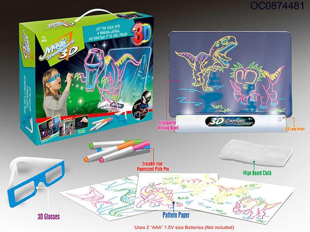 3D Drawing board with light