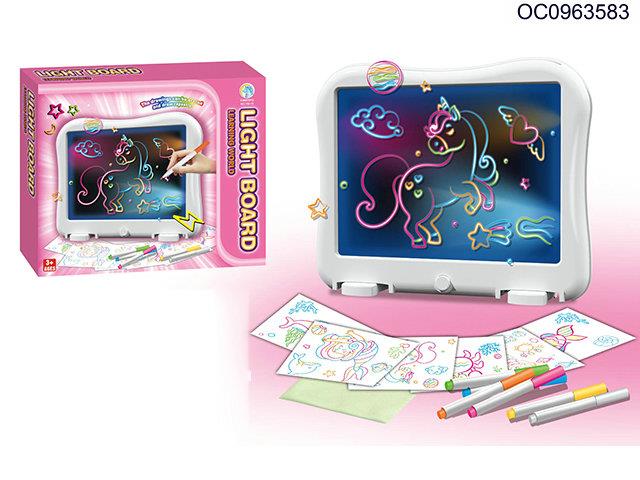 Fluorescent drawing board