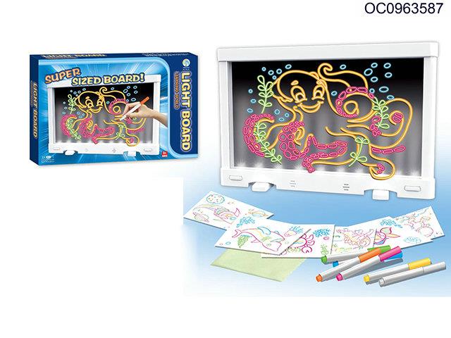 Fluorescent drawing board