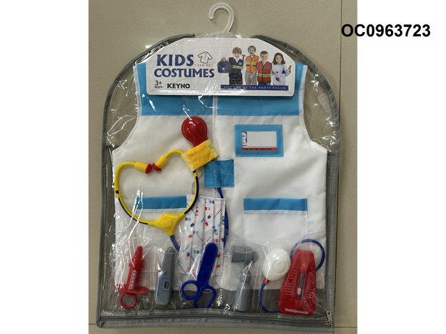 Kids costumes with doctor toys 10pcs