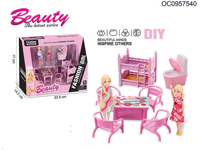 Furniture toys with doll