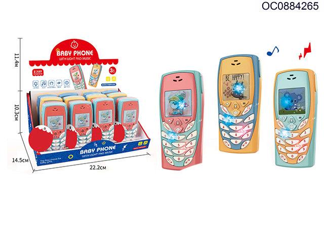 Mobile phone with light/music-12pcs/box