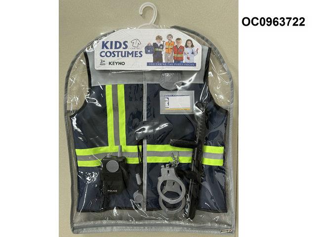 Kids costumes with police set 9pcs