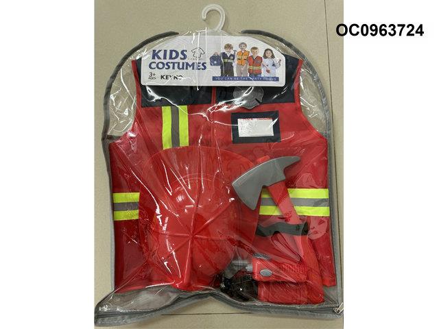 Kids costumes with fire control cap toys 8pcs