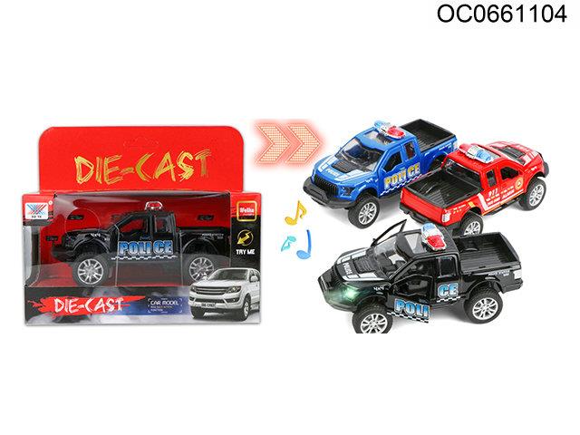 1:32 Die-Cast metal Pullback car with light/music