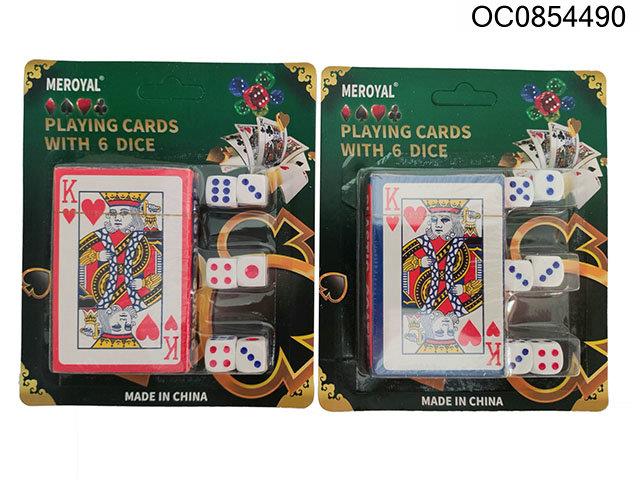 Playing card 54pcs with 6pcs dices