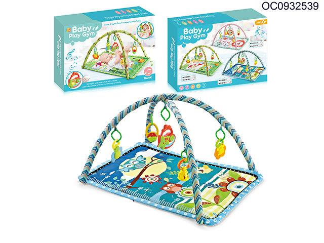 Baby gym mat with light/music