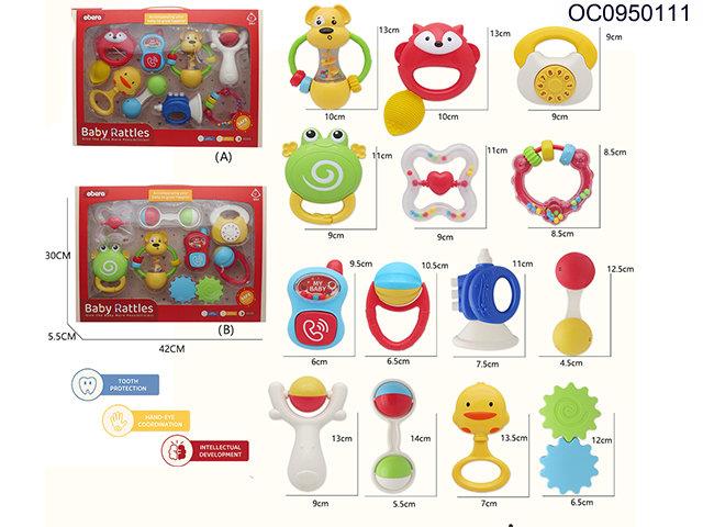 Baby rattle 8pcs(2 styles assorted)