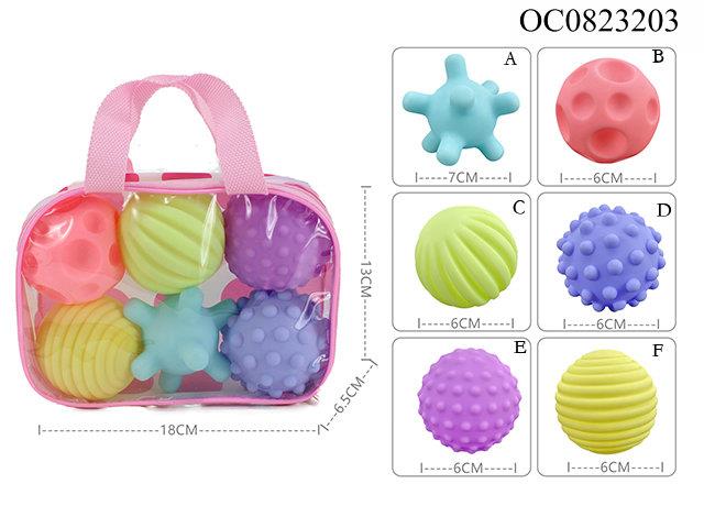 Soft ball with BB whistle-6pcs