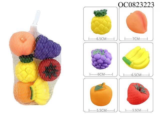 Soft fruits with BB whistle-6pcs