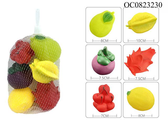 Soft fruits with BB whistle-6pcs