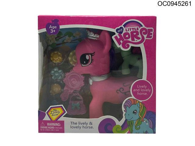 Soft horse set with music