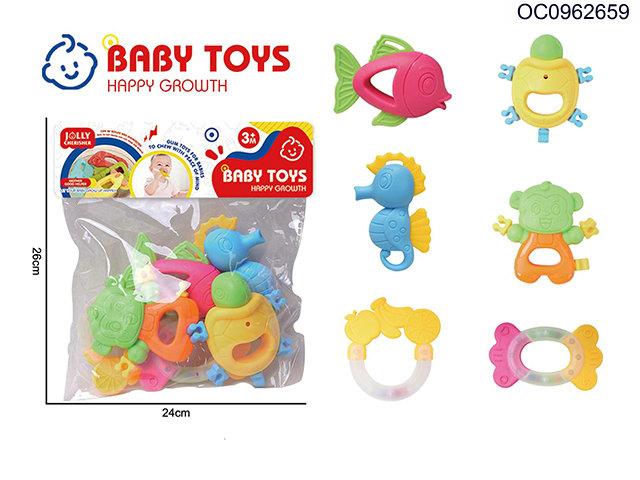 Baby teether toys 6pcs