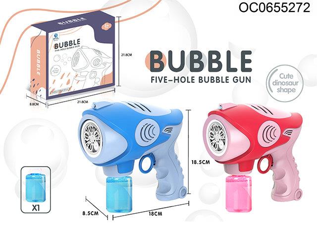 B/O Bubble gun with light/music(2 colour assorted)