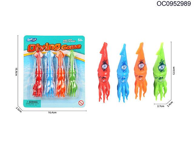 Diving squid 4pcs