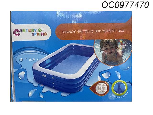 262CM three-layer blue and white pool