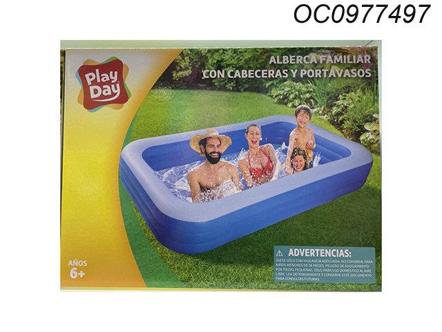 130CM three-layer blue and white pool