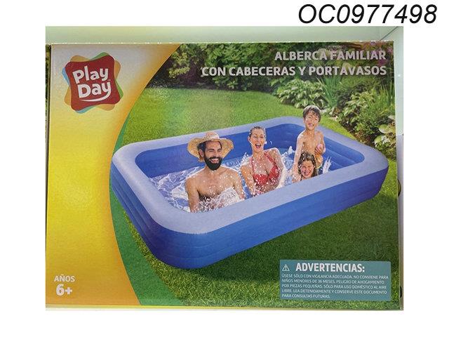 150CM three-layer blue and white pool