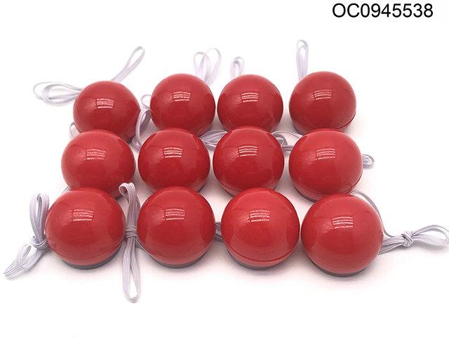 Red clown nose with light 12pcs