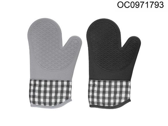 Cotton silicone gloves for heat insulation
