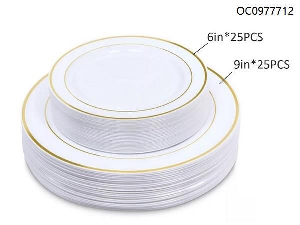 Plastic plates 50pcs