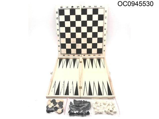 Wooden chess game
