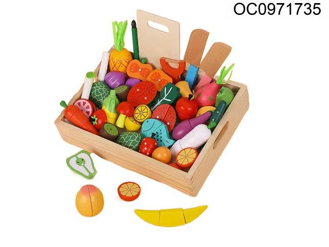 Wooden home fruits and vegetables31pcs